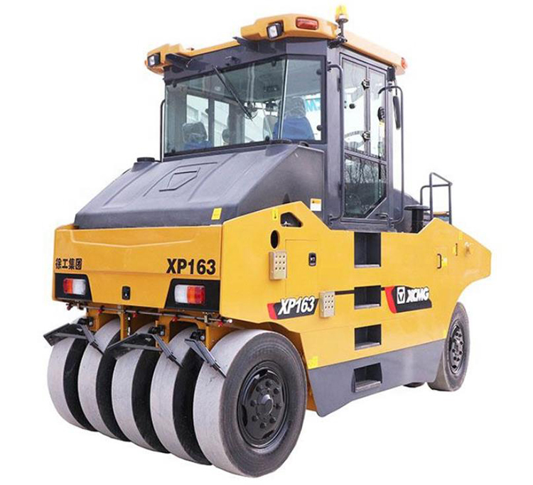 XCMG 16 ton pneumatic tyre roller XP163 static road roller for sale.